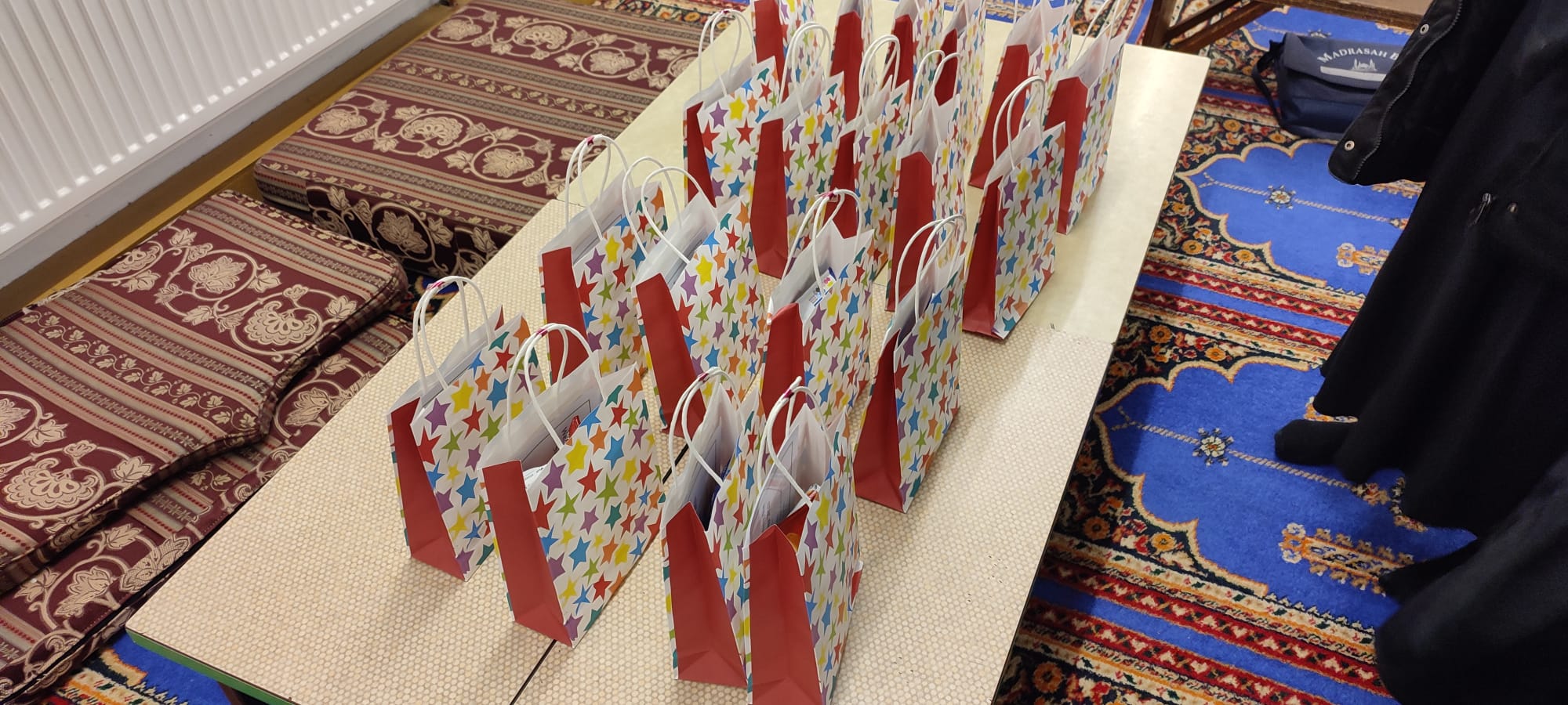 Gift bags prepared for Maktab students